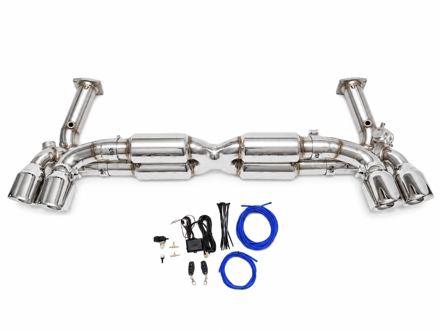 Fabspeed RACE Valved Supersport X-Pipe Exhaust System. Porsche 991.2 Twin Turbo / Turbo S (2017-2020) - 99111173170, 99111173171 - FS.POR.9912T.SSRXVQB, FS.POR.9912T.SSRXVQ